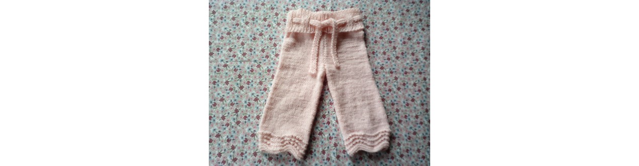 Pantalons et bloomers tricot bébé fille et bébé garçon